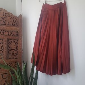 Red H&M Pleated Skirt Size US6 EU36